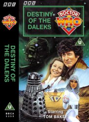 Michael's audio cassette cover for Destiny of the Daleks, art by Colin Howard