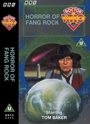 Michael's audio cassette cover for Horror of Fang Rock, art by Alister Pearson