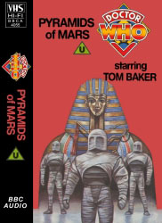 Michael's audio cassette cover for Pyramids of Mars, art by Andrew Skilleter