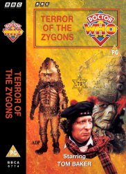 Michael's audio cassette cover for Terror of the Zygons, art by Alister Pearson