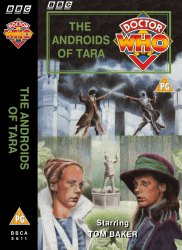 Michael's audio cassette cover for The Androids of Tara, art by Alistair Hughes