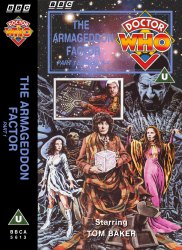 Michael's audio cassette cover for The Armageddon Factor - Part 1, art by Phil Bevan