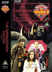 Michael's audio cassette cover for The Armageddon Factor - Part 1, art by Colin Howard