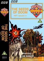 Michael's audio cassette cover for The Seeds of Doom - Tape 1, art by Chris Achilleos