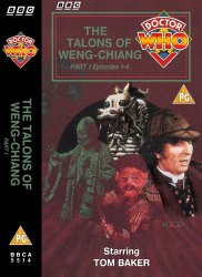 Michael's audio cassette cover for The Talons of Weng-Chiang - Tape 1, art by Alister Pearson