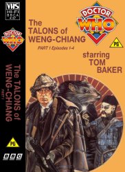 Michael's audio cassette cover for The Talons of Weng-Chiang - Tape 1, art by Jeff Cummins